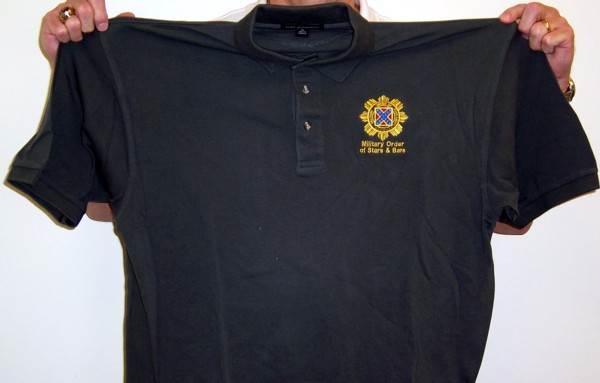 Polo Shirt with embroidered logo - Black - Click Image to Close